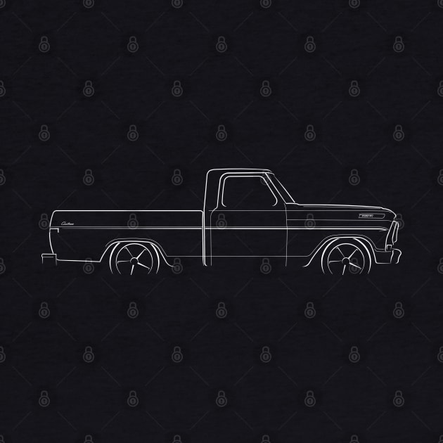 1971 Ford F-100 Pickup - profile stencil, white by mal_photography